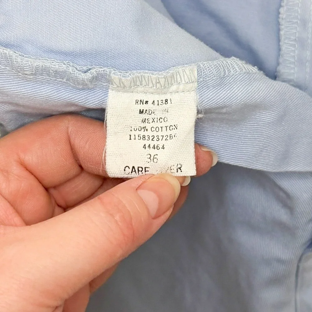 Polo Ralph Lauren Tyler Shorts 36 Light Blue Pleated Chino Preppy Coastal